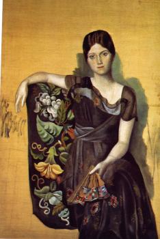 Pablo Picasso : portrait of olga in an armchair